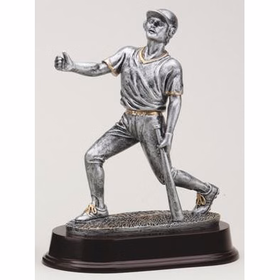 9 1/2" Tall Baseball Bat Down Male Figure Award