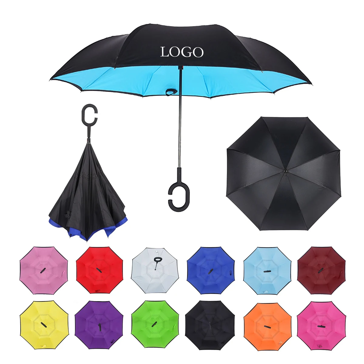 C-type Handle Double Layer Reverse Umbrella 1