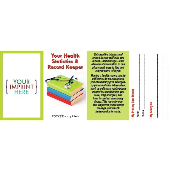 POCKET PAMPHLET - Your Health Statistics & Record Keeper Pocket Pamphlet 1