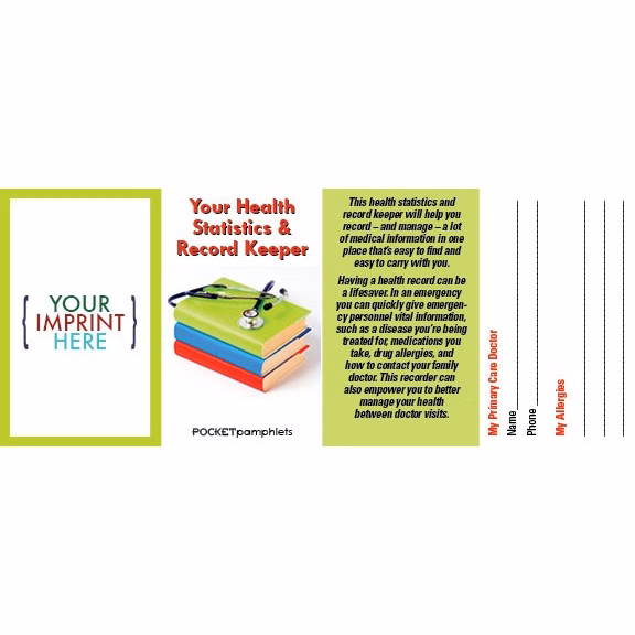 POCKET PAMPHLET - Your Health Statistics & Record Keeper Pocket Pamphlet