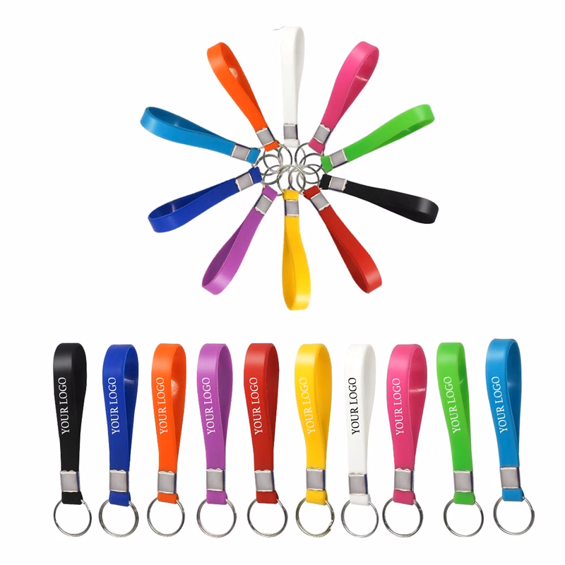 Silicone Wristband with Keychain  MOQ 100