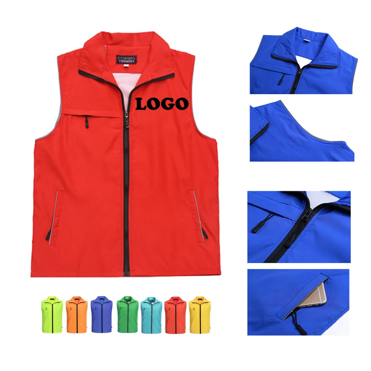 MOQ 5 pcs Promotional work Vest 1