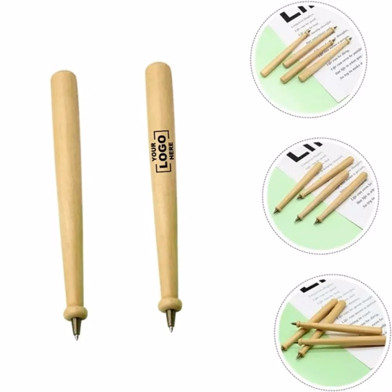 Wooden Baseball Bat Shape Ballpoint Pen For Promo
