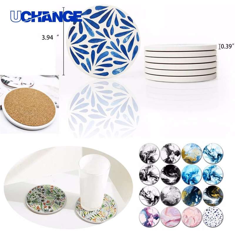 Circular Ceramic Coaster Mat