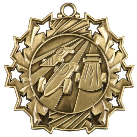 Pinewood Derby Ten Star Medal, 2-1/4" 1