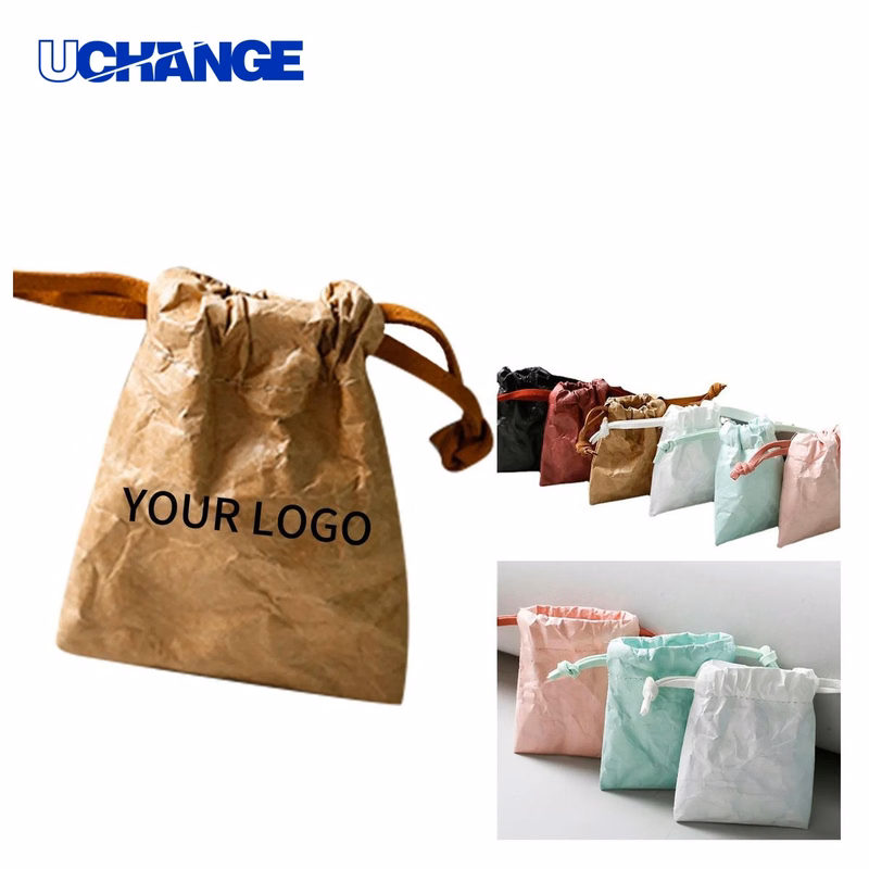 Compact Tyvek Drawstring Bag for Packaging Pouch