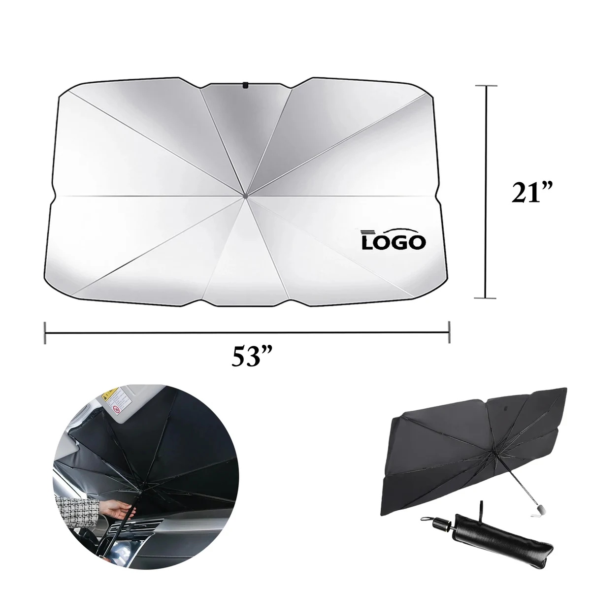MOQ25 Car Sunshade Umbrella Retractable Windshield Cover 1