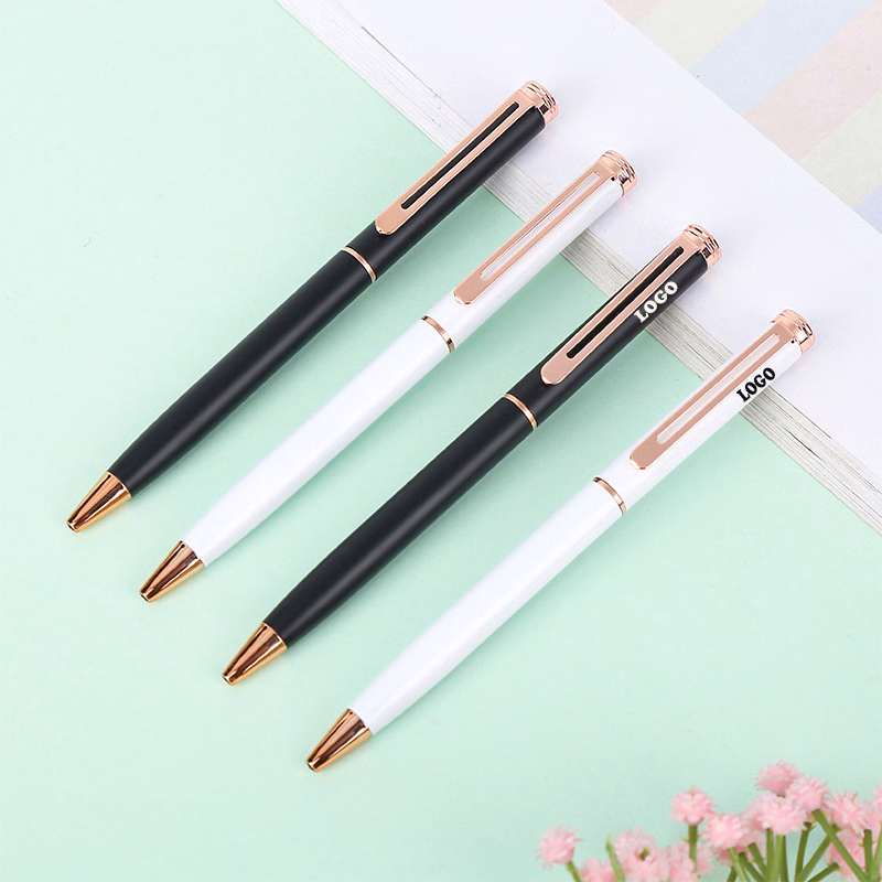 Slim Twisting Metal Ballpoint Pens