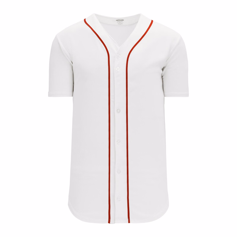 Full Button Baseball Jerseys BA5500-BOS-G01