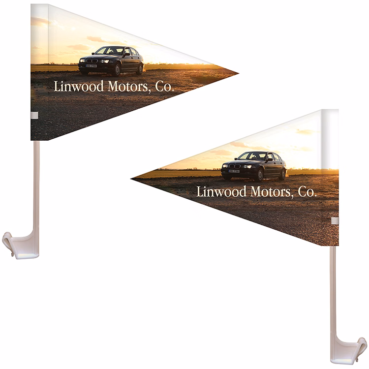 7.5" x 10.5" Stationary Use Double Sided KP Car Pennant