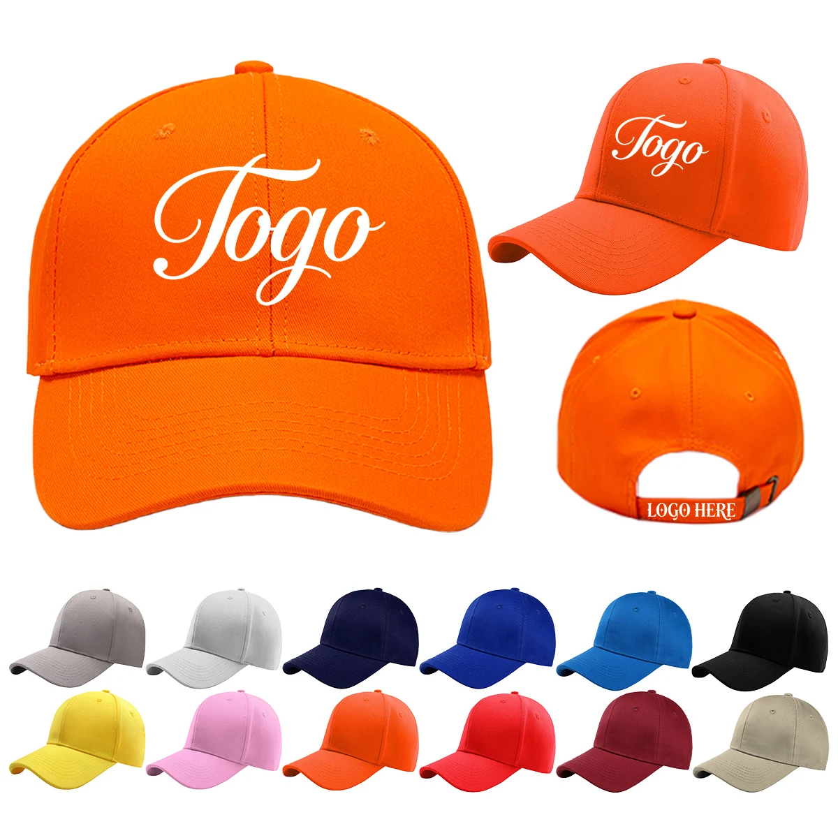 Adjustable 6-Panel 100% Cotton Baseball Cap 1
