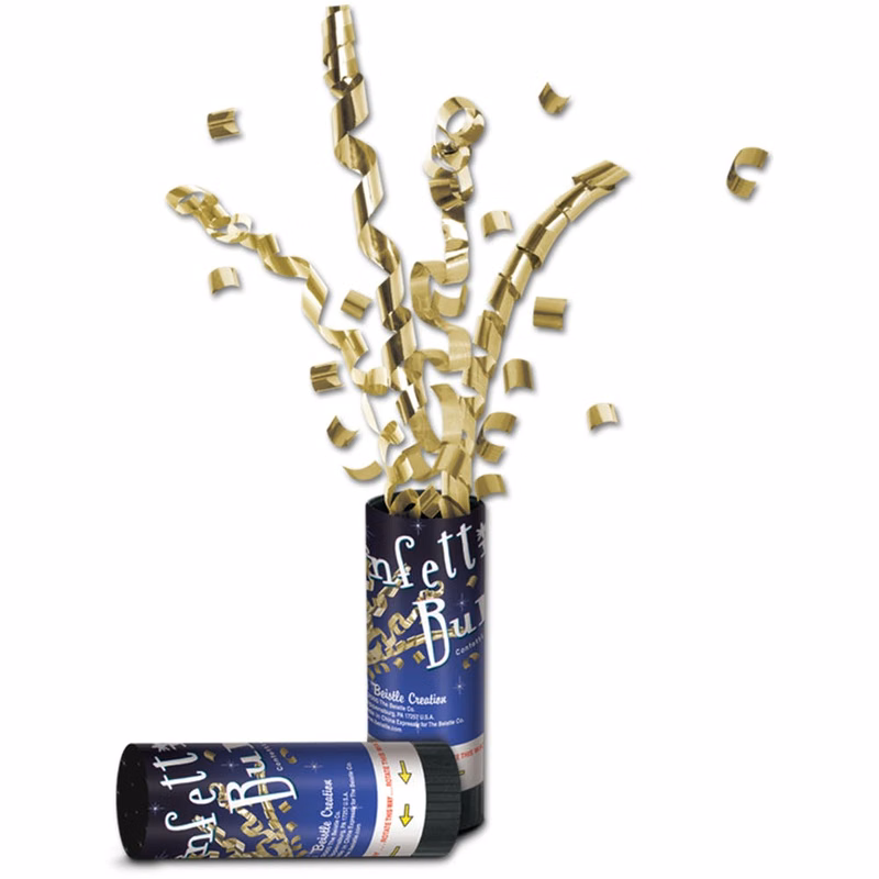 New Year Confetti Bursts - Gold