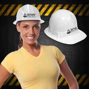White Plastic Novelty Construction Hat 1