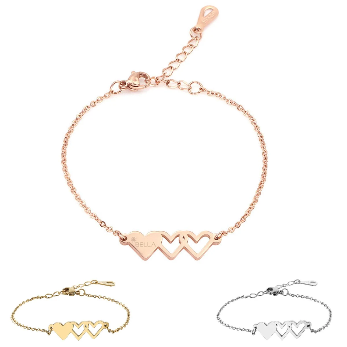 Retro Titanium Steel Love Bracelet 1