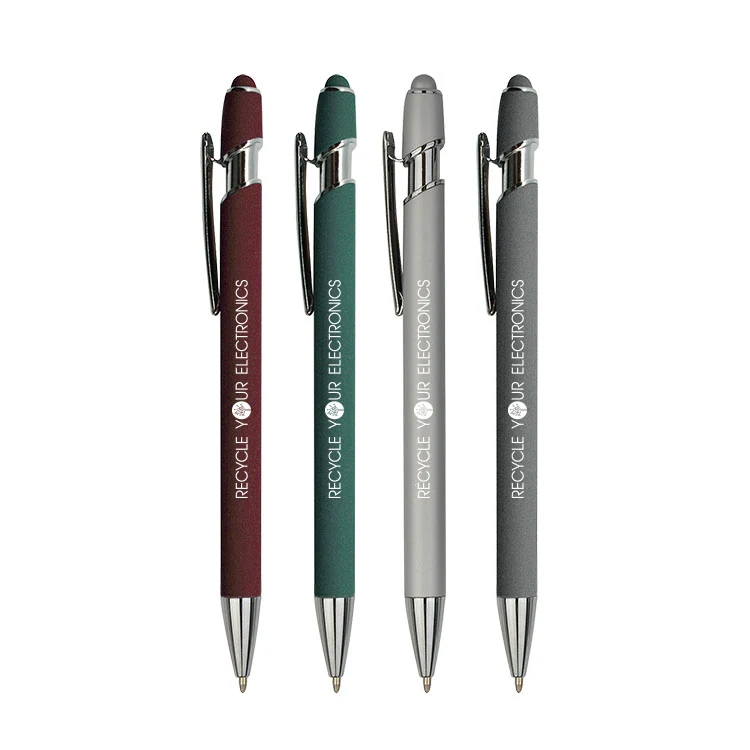 Soft Touch Ballpoint Stylus Metal Pen- CLOSE OUT 1