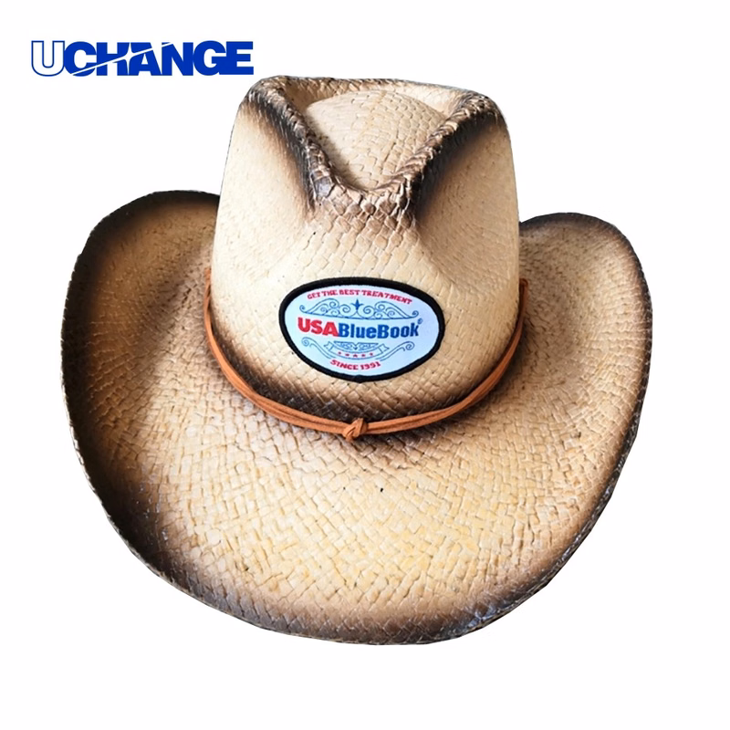 Cowboy Paper Straw Hat for Outdoor Use