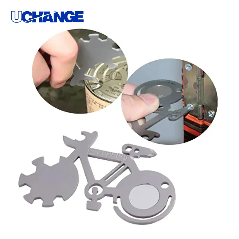 Multi-Function Stainless Steel Bicycle Card Tool for Cycling Repairs 1
