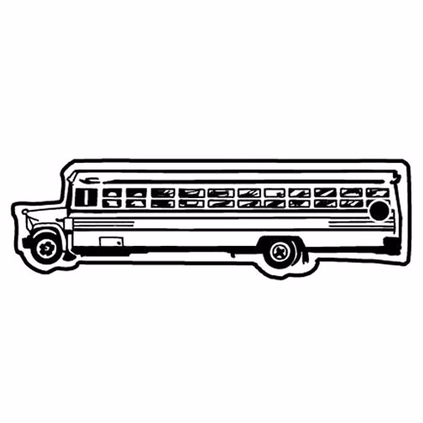 School Bus 9 Key Tag (Spot Color)
