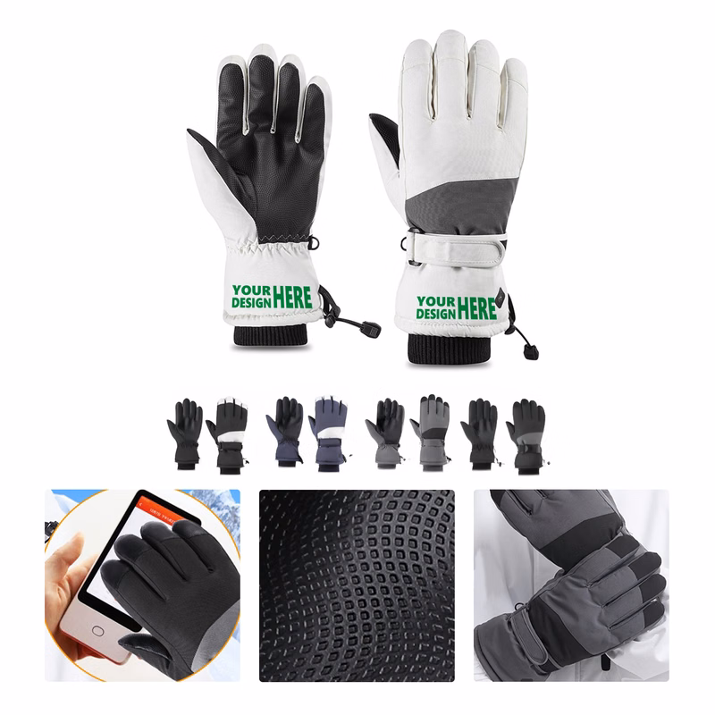 MOQ50 Waterproof Thermal Ski Gloves With Custom Logo
