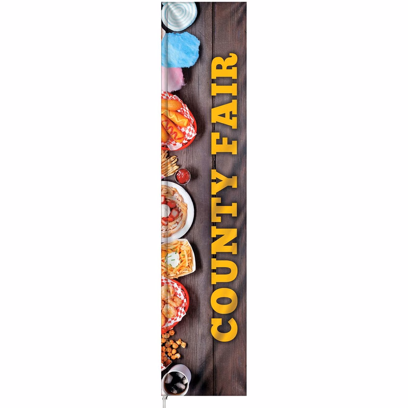 3' x 15' Custom Single Reverse Square Feather Flag