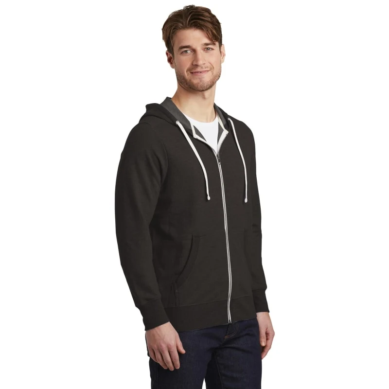 District Perfect Tri French Terry Full-Zip Hoodie., custom hoodie or sweatshirt with logo imprint 1
