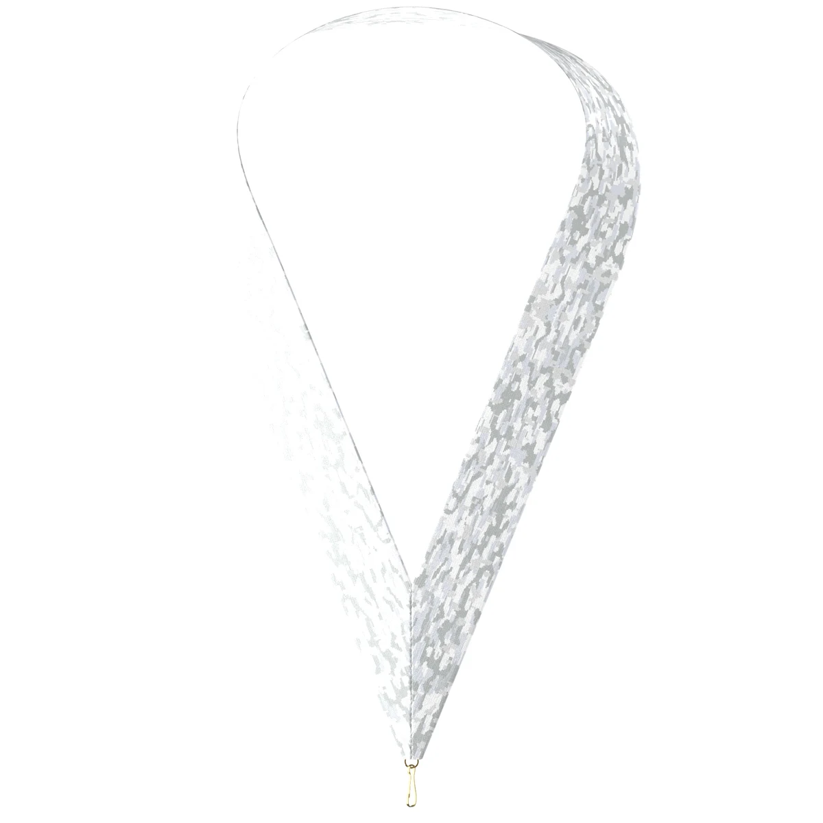 1-1/2" x 34" Sublimated Snow Camo Neckband w/ Quick Clip 1