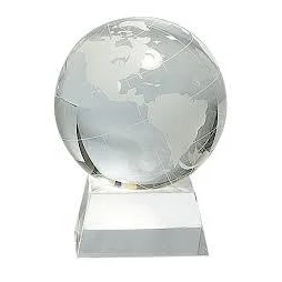 Crystal: 3.5" Globe on Clear Base Award 1