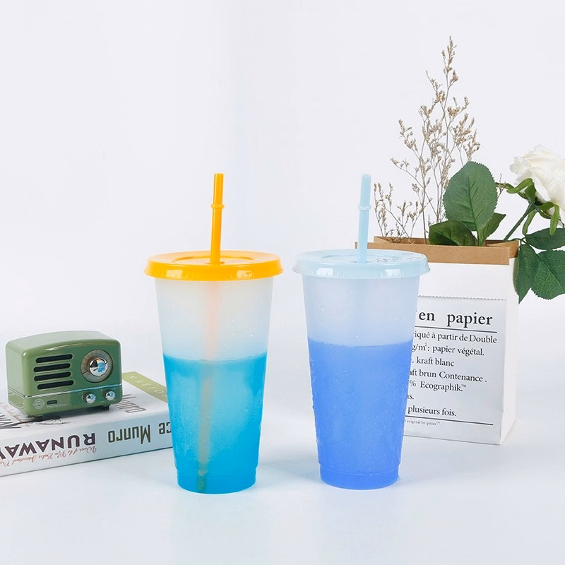 24oz Reusable Color Changing Cold Drink Cups