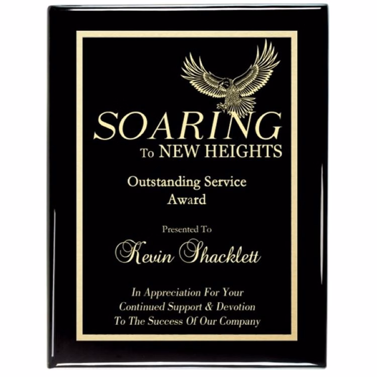 Double Plate Lasered Plaque-Piano Black