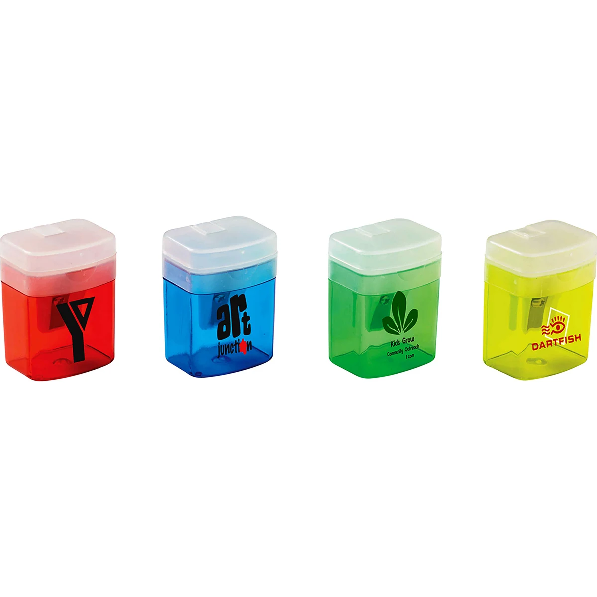 Translucent Pencil Sharpener w/Flip Top Lid 1