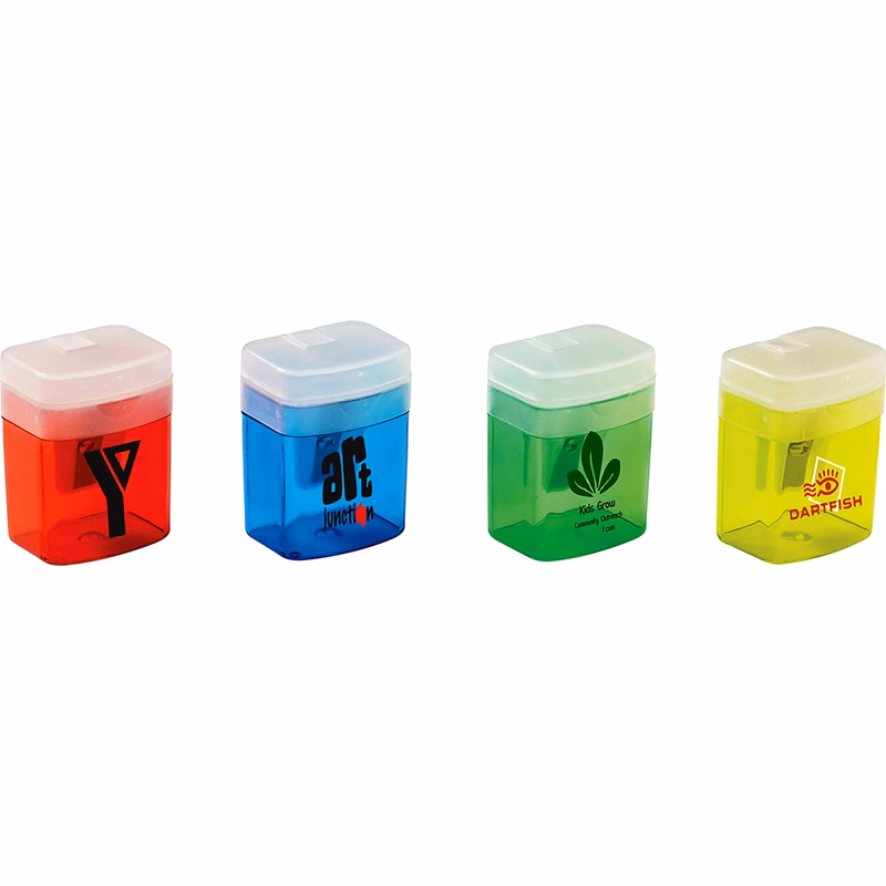 Translucent Pencil Sharpener w/Flip Top Lid