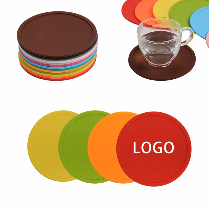 3.93 Inch Silicone drink coasters