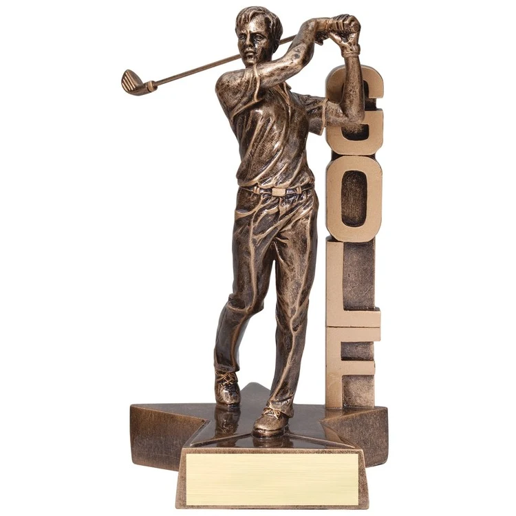 6 1/2" Tall Golf Male Billboard Resin Award 1