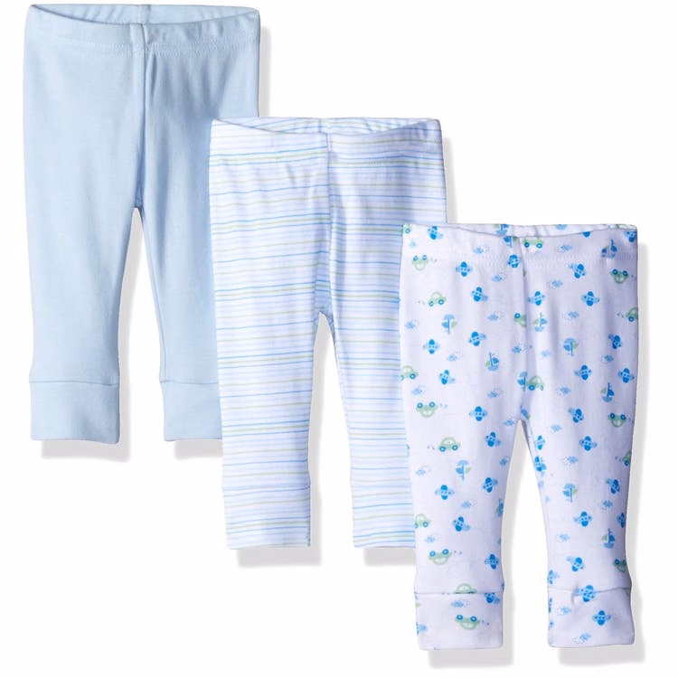 Baby Pants - Blue 12 Months 3 Pack