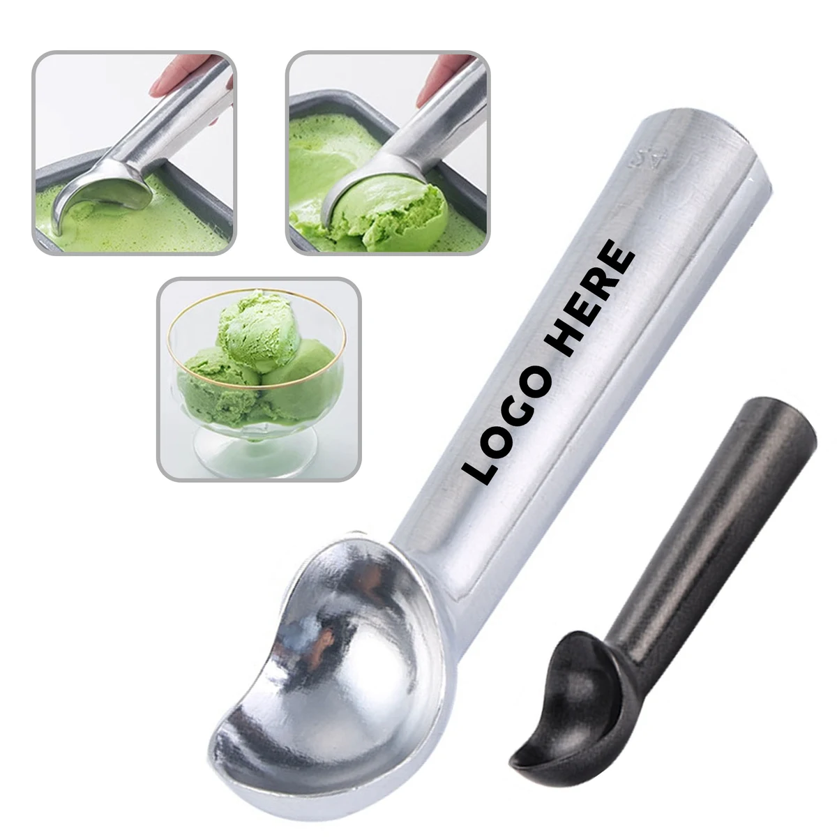 Solid Stainless Steel Ice Cream Scoop 1