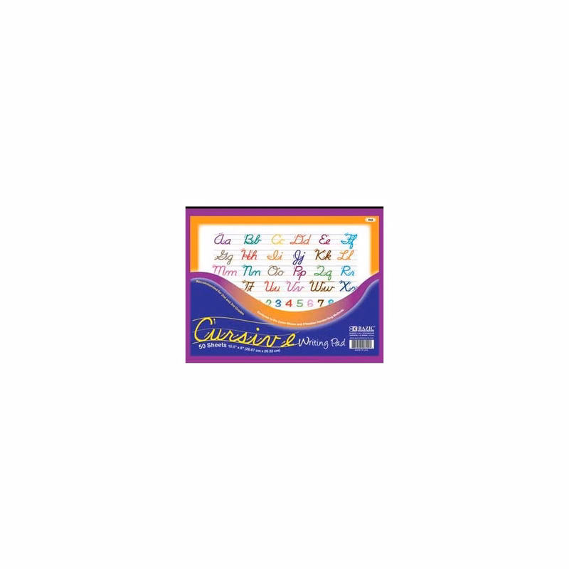 Cursive Writing Pads - 50 Sheets 10.5" x 8"