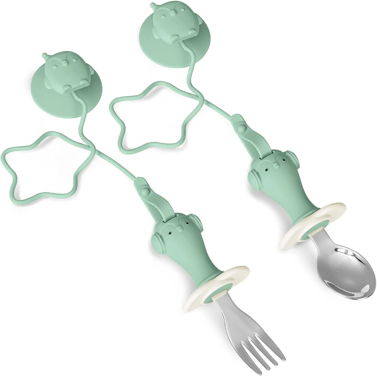 Kids Stainless Steel Fork and Spoon Set, custom kitchen gadget with logo imprint 1