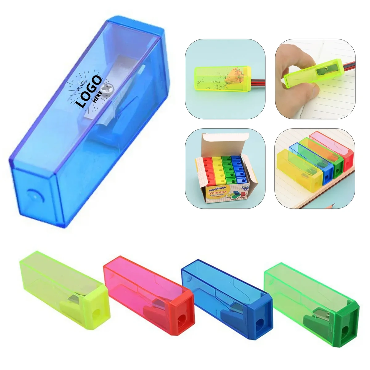 Colored Transparent Pencil Sharpener 1