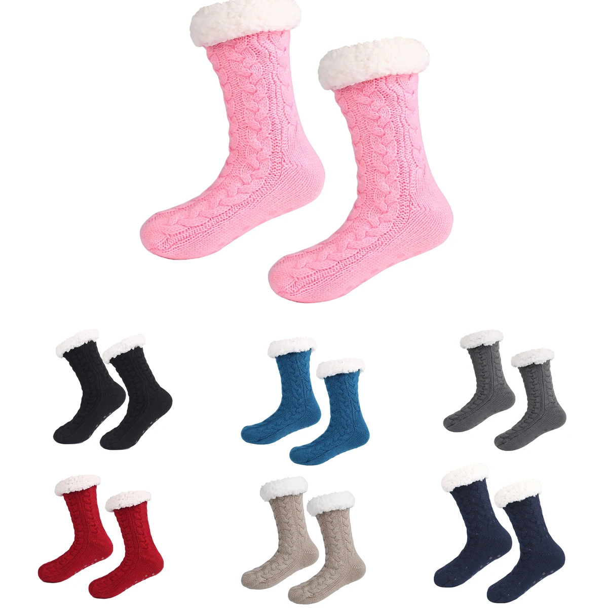 Anti-Slip Home Fleece Floor Socks 1
