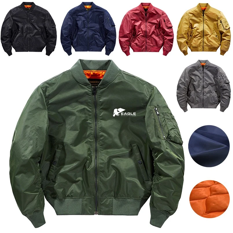 Men's Jacket Embroidery Nylon MA 1 Flight Custom Bomber Jacket for Men 1