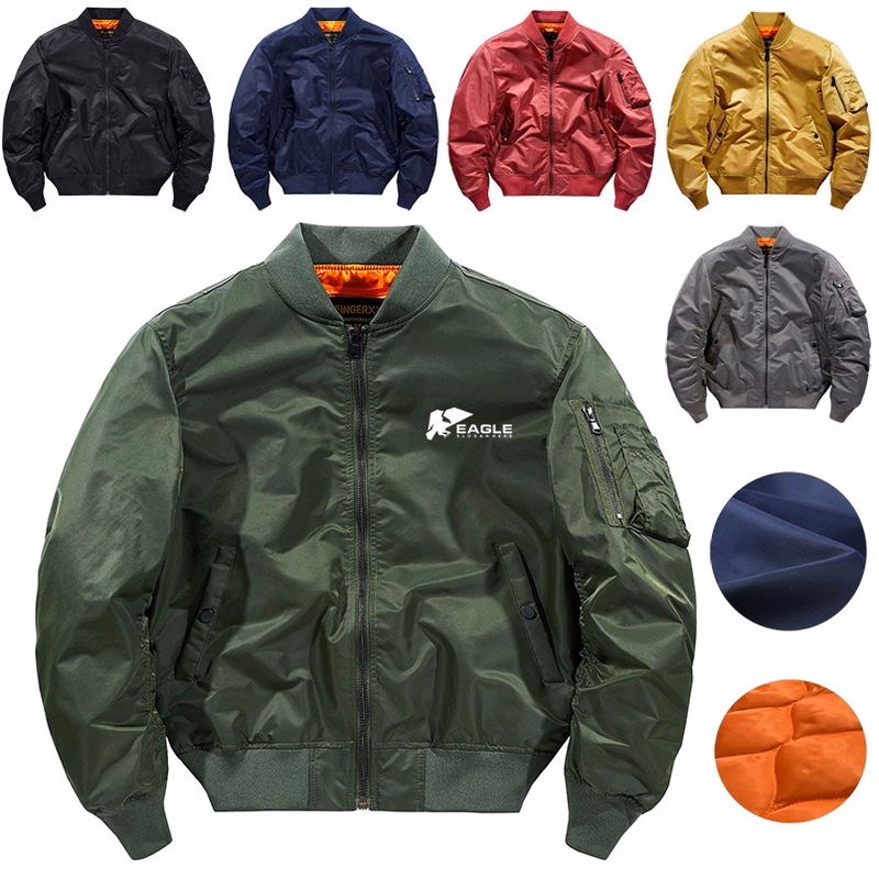Men's Jacket Embroidery Nylon MA 1 Flight Custom Bomber Jacket for Men