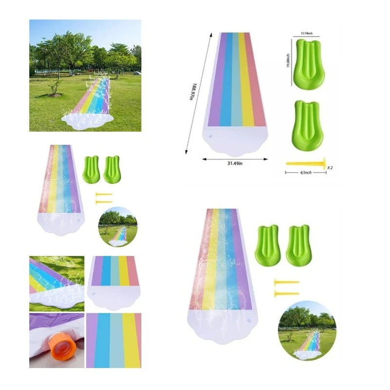 Summer Toy Backyard Cloud Lawn Inflatable Water Slide 1