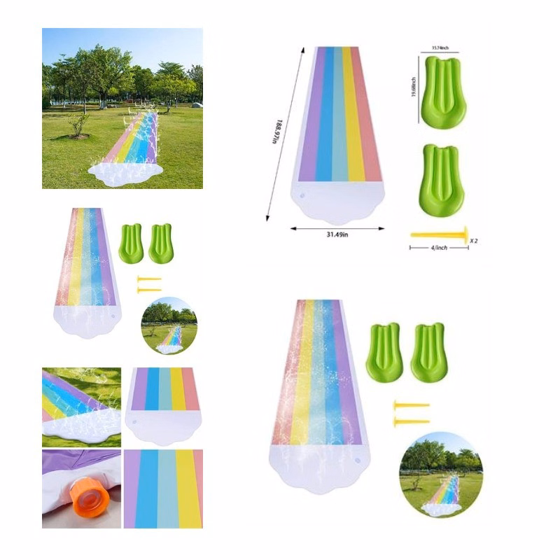 Summer Toy Backyard Cloud Lawn Inflatable Water Slide