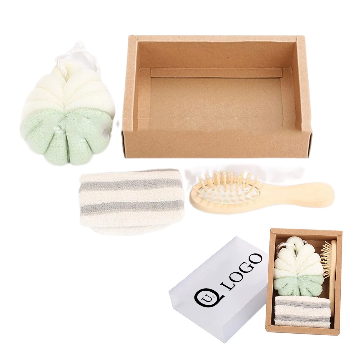 Bath Sponge Brush Set 1