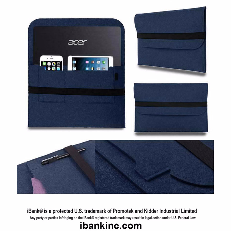 iBank ® 8-11 Inch Felt Case Fits with Tab S8/S9 11", iPad Pro 11 inch, iPad 10th Gen 10.9