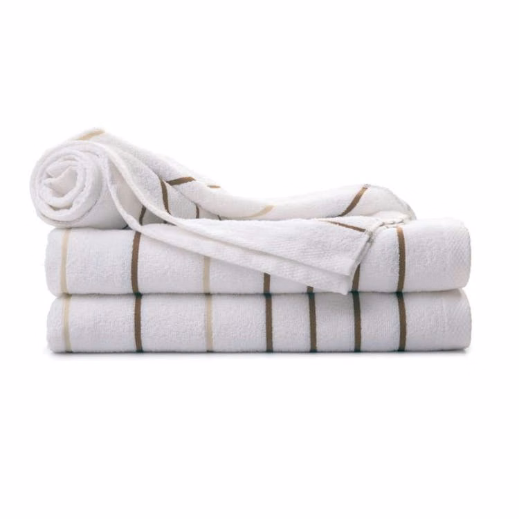 Breeze Multi Stripe Pool Towels - 35x70 Beige