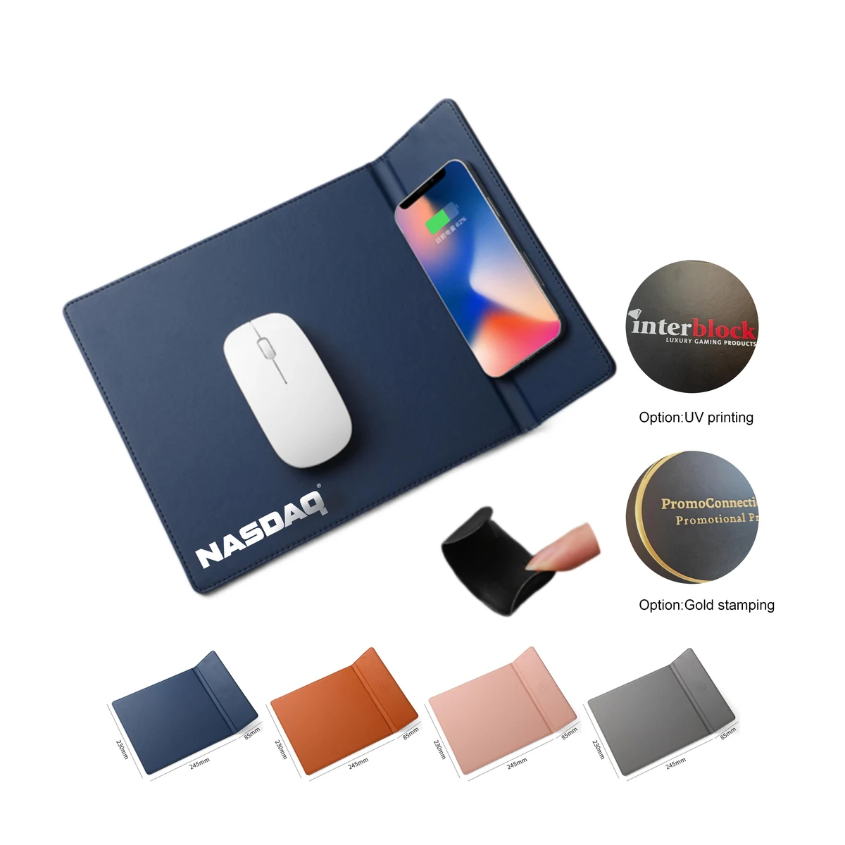 15W Wireless Charging Mouse Pad with Foldable Stand 1