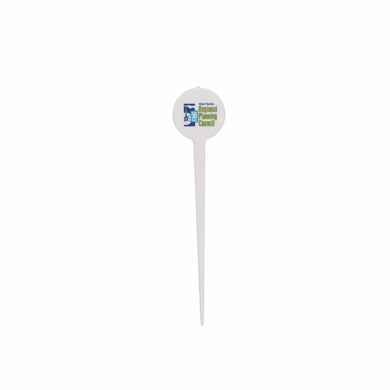 Plastic Food Pick 4.000" Round (Color) Digital Print