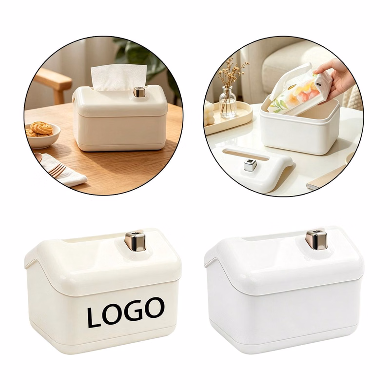 Desktop Snow House Tissue Storage Box