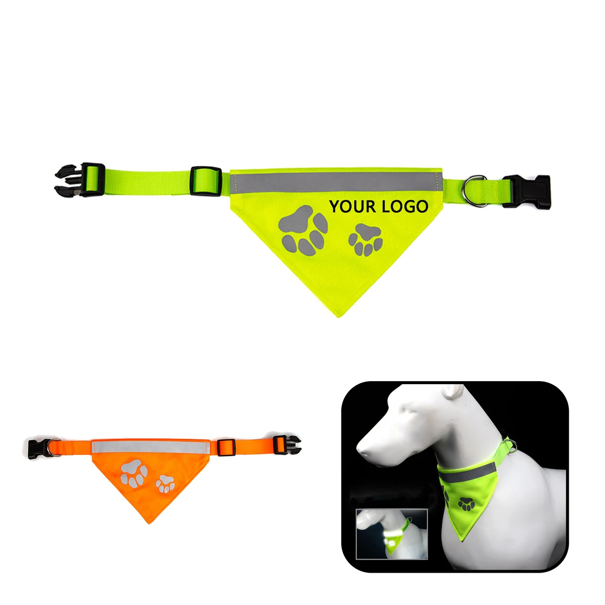 Reflective Triangle Pet Bib 1